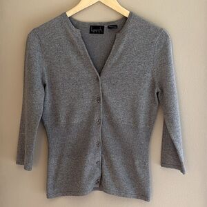 Kersh V Neck‎ Cardigan Women’s Sweater Gray Size M